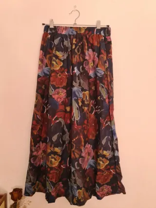 Falda larga estampada floral