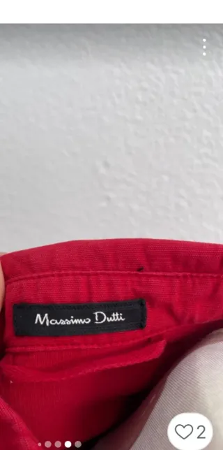 Vestido Massimo Dutti Rojo Sin Mangas