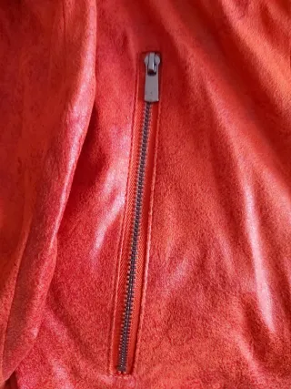 Chaqueta estilo motera naranja Laura Jo Talla M