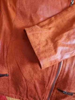 Chaqueta estilo motera naranja Laura Jo Talla M