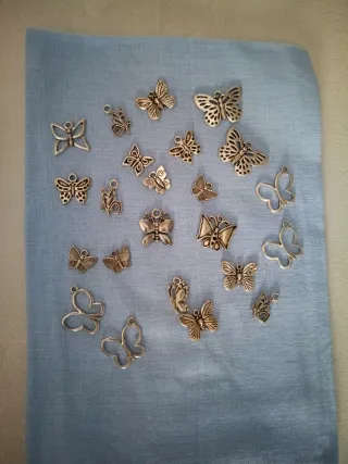 Ciondoli farfalle metallo argento