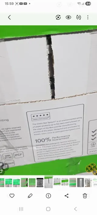 Caja Folios Din A4 80g Reciclados marca  Xerox