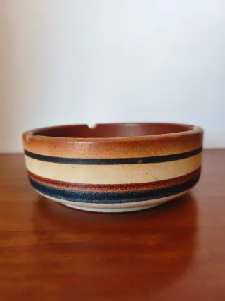 Cenicero Vintage Gres Cerámica