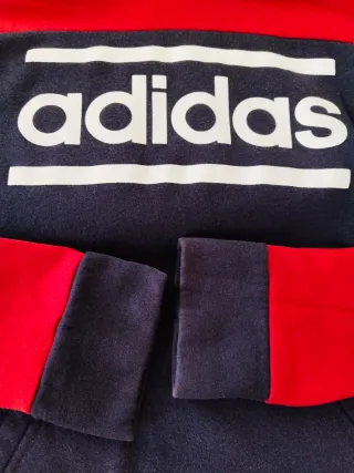 Sudadera Adidas con capucha tricolor unisex