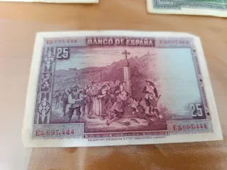 Billetes de Pesetas 1920, 1925, 1935
