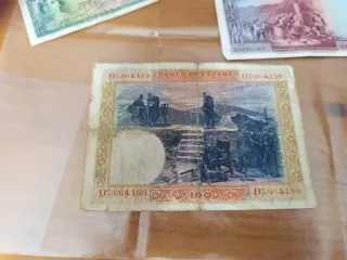 Billetes de Pesetas 1920, 1925, 1935