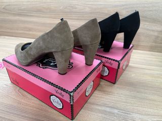 2 Zapatos Vientos ante negro y beige talla 39