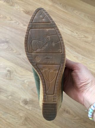 Alpargatas cuña piel serraje Gaimo T39