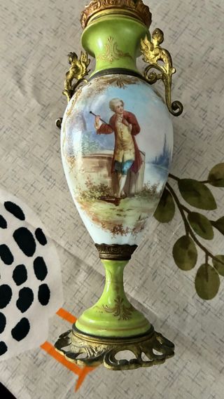 Portacandele vintage stile Rococò – porcellana