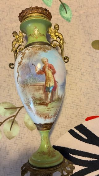 Portacandele vintage stile Rococò – porcellana
