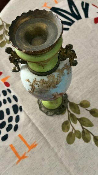 Portacandele vintage stile Rococò – porcellana
