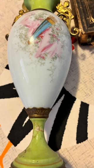 Portacandele vintage stile Rococò – porcellana
