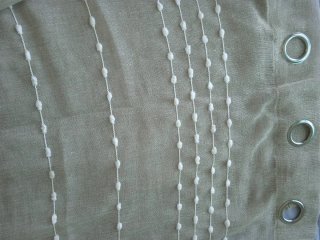 Juego de 3 paneles de cortina beige