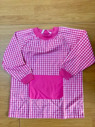 Bata Escolar Xadrez Rosa Criança