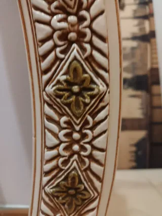 Espelho Rococó Madeira Entalhada Dourado marfim