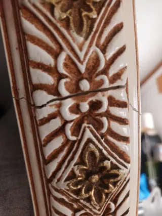 Espelho Rococó Madeira Entalhada Dourado marfim