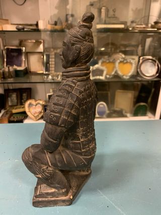 Figura terracota guerrero chino tipo Xian vintage
