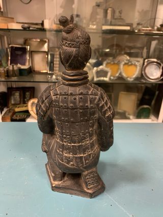 Figura terracota guerrero chino tipo Xian vintage