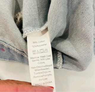 Giacca jeans donna taglia S strappata
