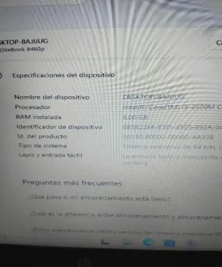 Portátil HP I5 ssd