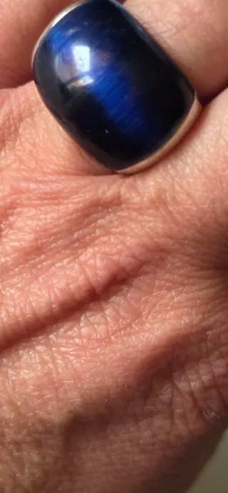 Anillo plata de ley ojo de gato