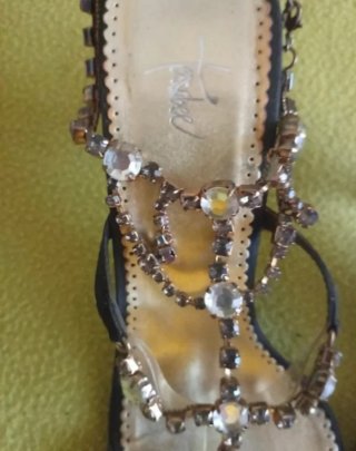 Sandali bracciale di strass vintage