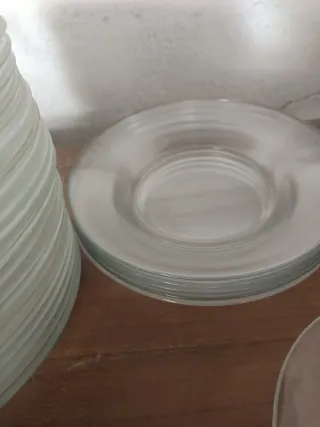 Juego de platos de vidrio 30 piezas