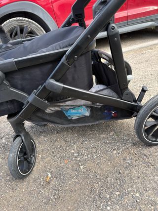 Carrito gemelar negro