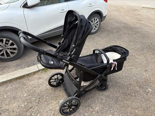 Carrito gemelar negro