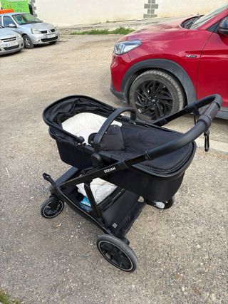 Carrito gemelar negro
