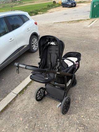 Carrito gemelar negro
