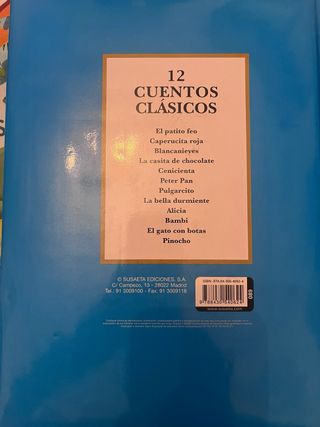 Libro infantil con 12 cuentos clásicos