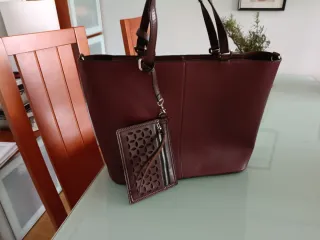 Bolso grande de mujer marrón/morado