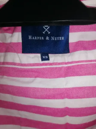 Camisa Barbour Rayas Rosas y Blancas Talla L