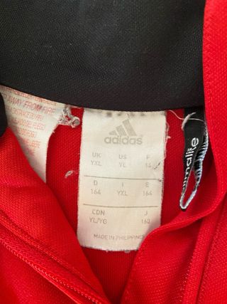 Jersey Adidas 1/4 cremallera rojo y negro