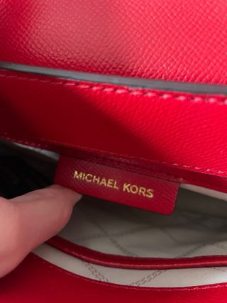 Borsa Michael Kors Rossa con Dettagli Oro
