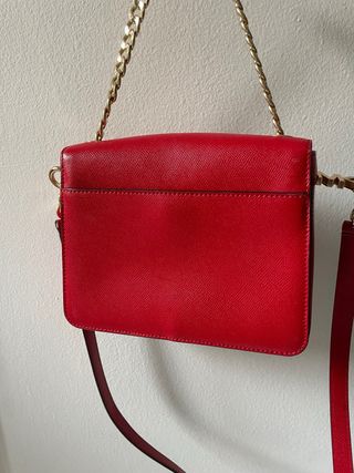 Borsa Michael Kors Rossa con Dettagli Oro
