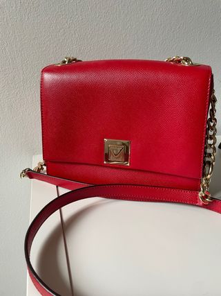 Borsa Michael Kors Rossa con Dettagli Oro