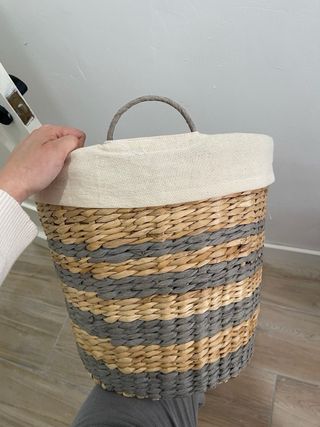 Cesta Mimbre Grande con Forro