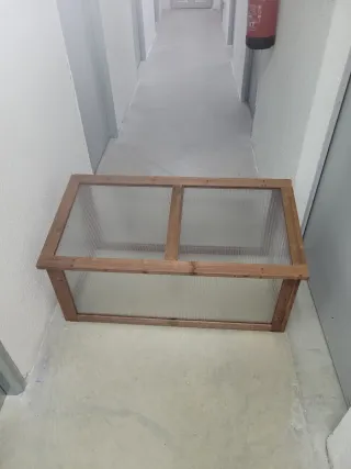 Invernadero portátil madera y policarbonato