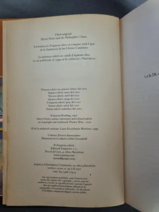 Libro Harry Potter en Catalán