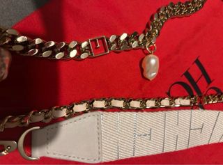 Bolso Bimba Carolina Herrera Beige y Dorado