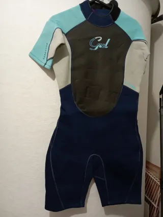 Traje de neopreno Gul corto azul y turquesa