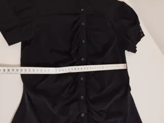 Camicetta donna nera con rouches