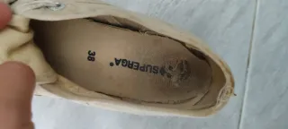 Lote Vans negras y Superga beig 38