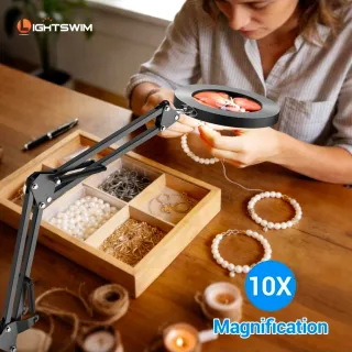 Lámpara escritorio lupa LED 10x USB