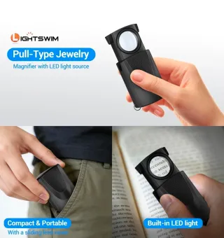 Lámpara escritorio lupa LED 10x USB