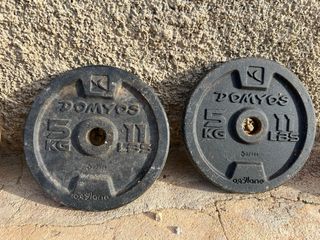 Discos Pesas hierro fundido | Barra discos pesas