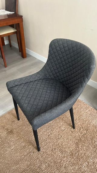 Silla comedor JYSK PEBRINGE gris tela