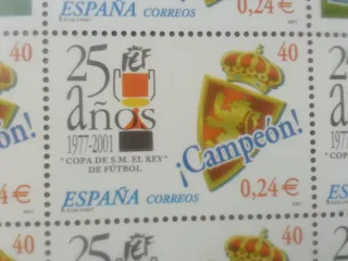 Sellos España Copa Rey Fútbol 2001